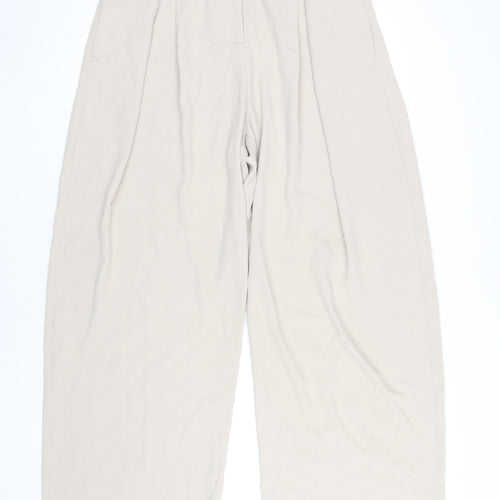 River Island Women’s Beige Wide-Leg Trousers, Size 16
