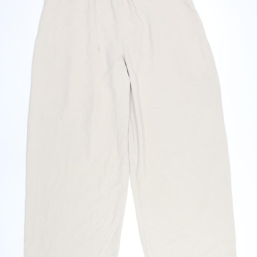 River Island Women’s Beige Wide-Leg Trousers, Size 16