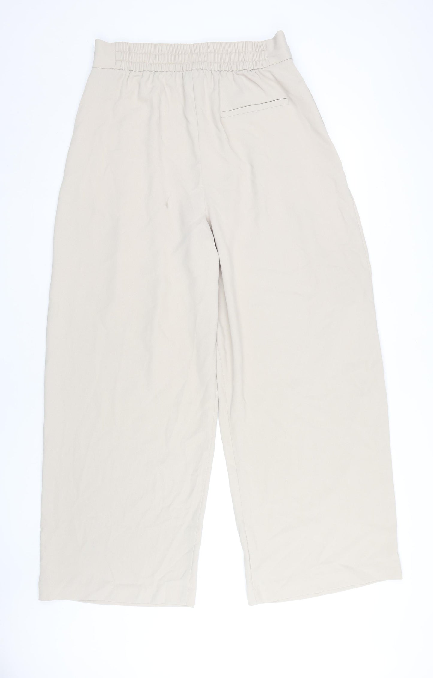 River Island Women’s Beige Wide-Leg Trousers, Size 16