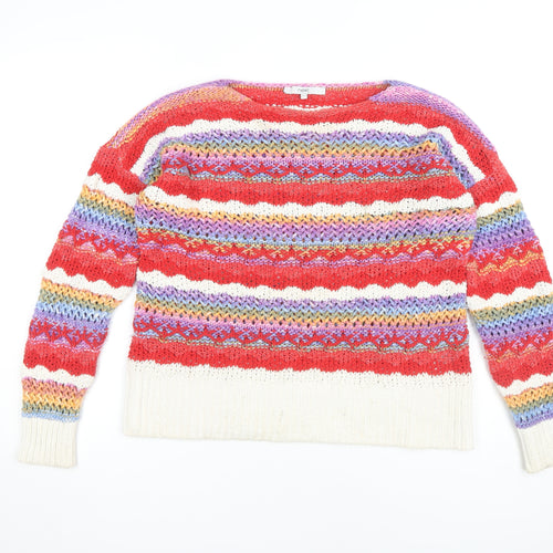 Next Women's Multicoloured Striped Knit Jumper, Small
