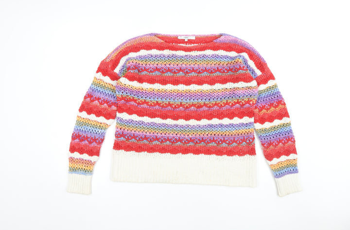 Next Women's Multicoloured Striped Knit Jumper, Small
