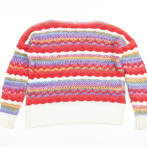 Next Women's Multicoloured Striped Knit Jumper, Small