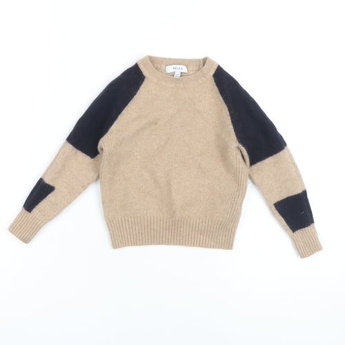 Reiss Boys Beige Crew Neck Jumper 7-8 Years