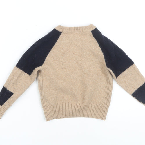 Reiss Boys Beige Crew Neck Jumper 7-8 Years