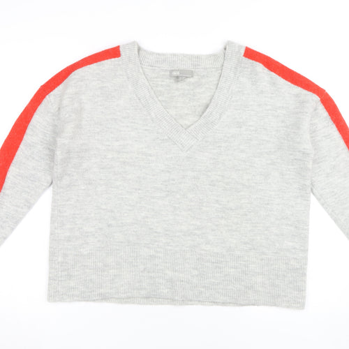ASOS Women's Grey V-Neck Pullover Jumper Size 10