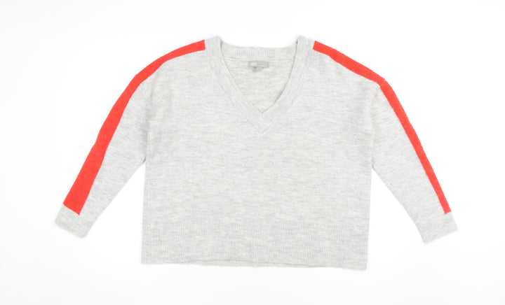 ASOS Women's Grey V-Neck Pullover Jumper Size 10