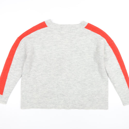 ASOS Women's Grey V-Neck Pullover Jumper Size 10