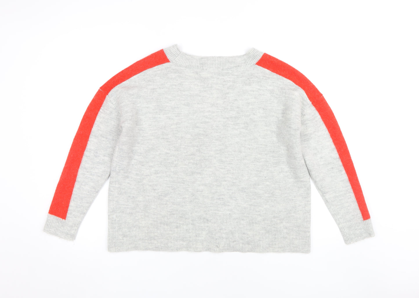 ASOS Women's Grey V-Neck Pullover Jumper Size 10