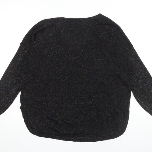 Oasis Women's Black V-Neck Pullover Jumper - Size L