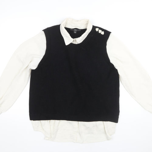 Next Women's Black Sleeveless Vest Jumper Size L