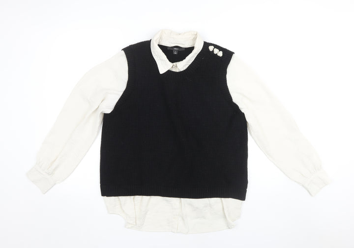 Next Women's Black Sleeveless Vest Jumper Size L