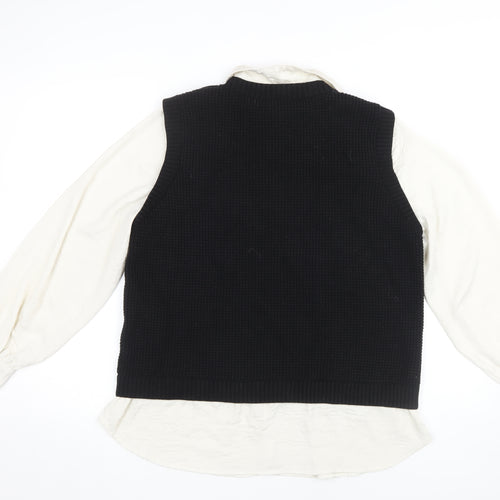 Next Women's Black Sleeveless Vest Jumper Size L