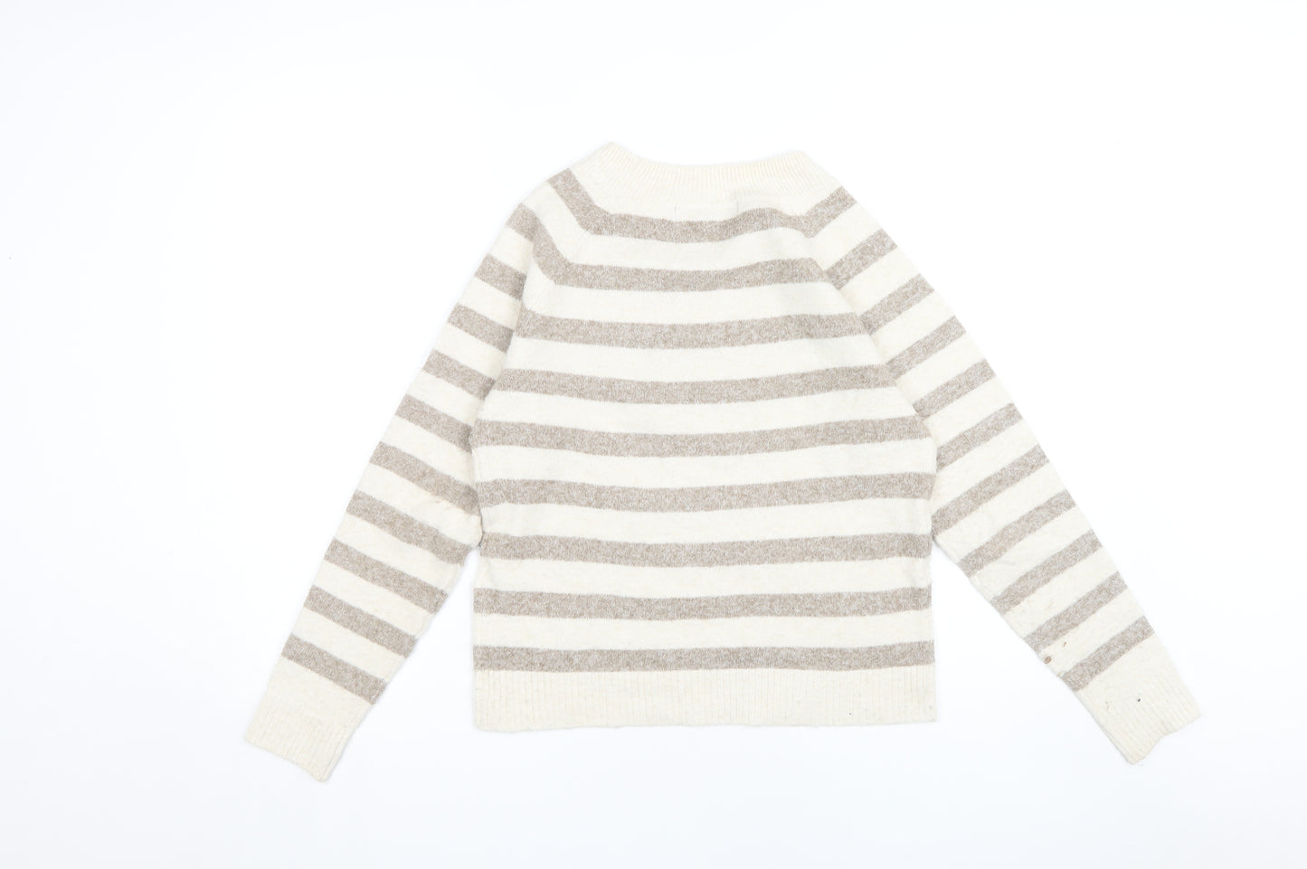 Vero Moda Women's Beige Striped Pullover Jumper XS