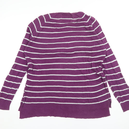 TOG24 Women's Purple Striped Pullover Jumper Size 16