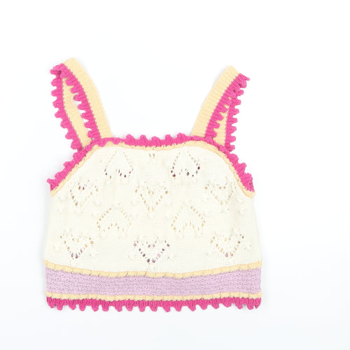 Zara Women's Multicoloured Knit Cropped Camisole S