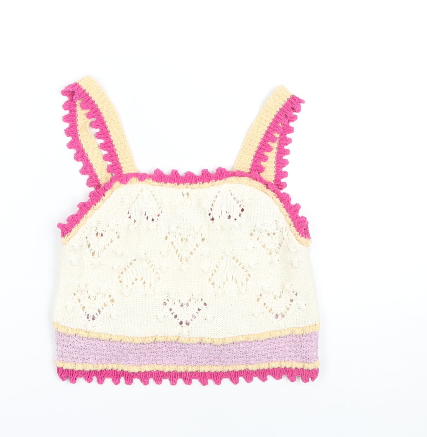 Zara Women's Multicoloured Knit Cropped Camisole S