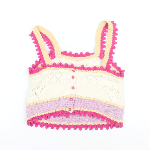 Zara Women's Multicoloured Knit Cropped Camisole S