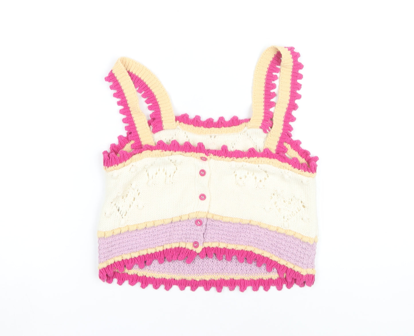 Zara Women's Multicoloured Knit Cropped Camisole S