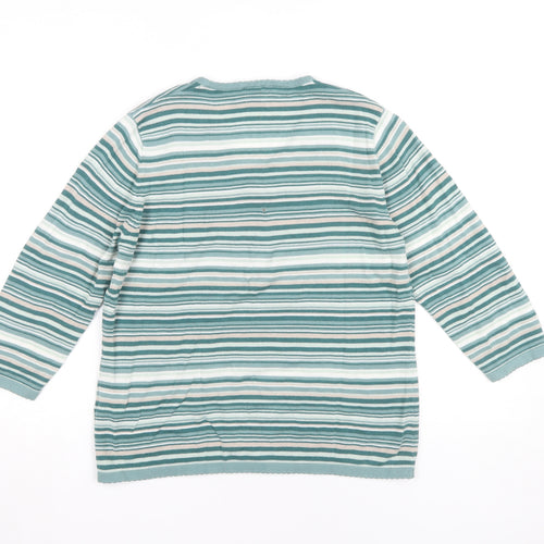 Eastex Women's Multicoloured Striped Pullover Jumper 12