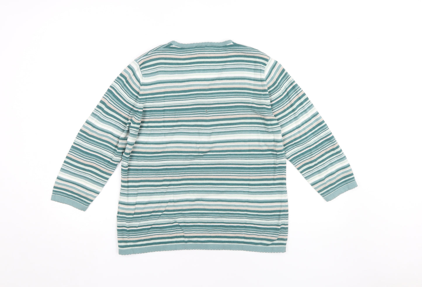 Eastex Women's Multicoloured Striped Pullover Jumper 12