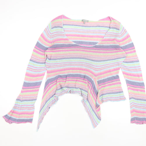 Marks and Spencer Womens Multicoloured Striped Jumper Size 14
