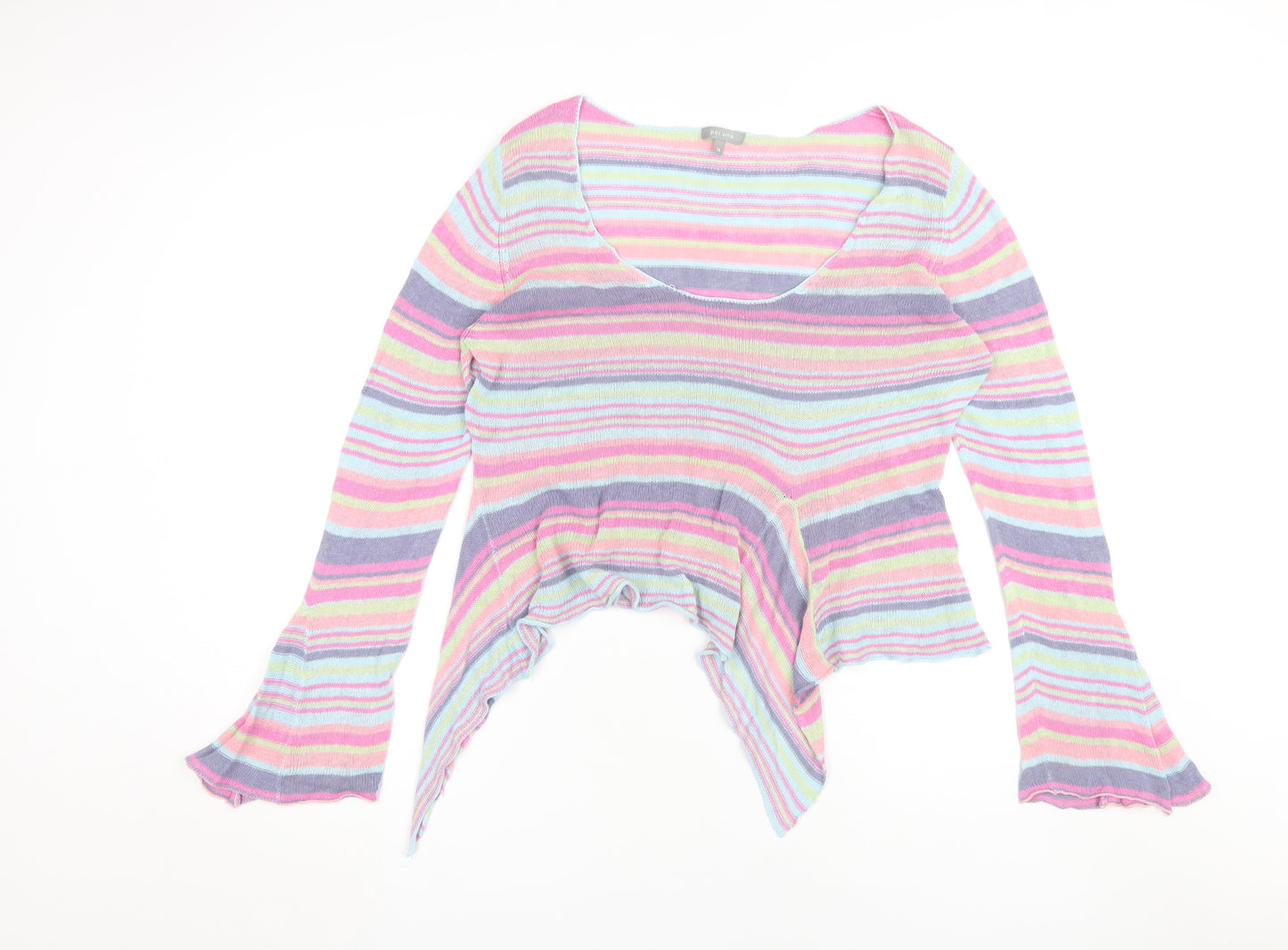 Marks and Spencer Womens Multicoloured Striped Jumper Size 14
