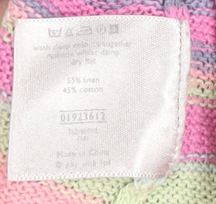 Marks and Spencer Womens Multicoloured Striped Jumper Size 14