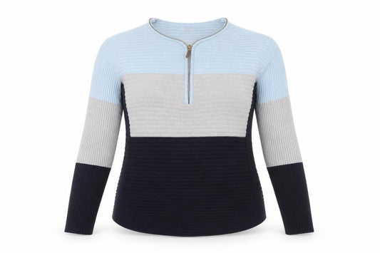 Front view of Stella Morgan Women’s Multicoloured Striped Jumper -, size UK 12