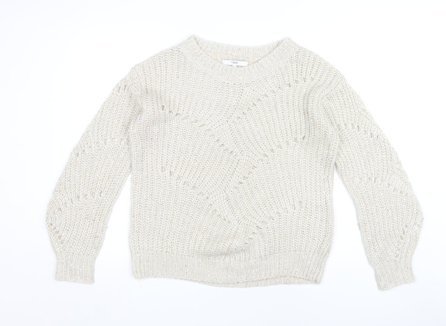 Next Women's Beige Knit Pullover Jumper Size 12