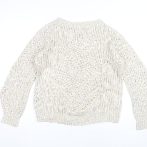 Next Women's Beige Knit Pullover Jumper Size 12