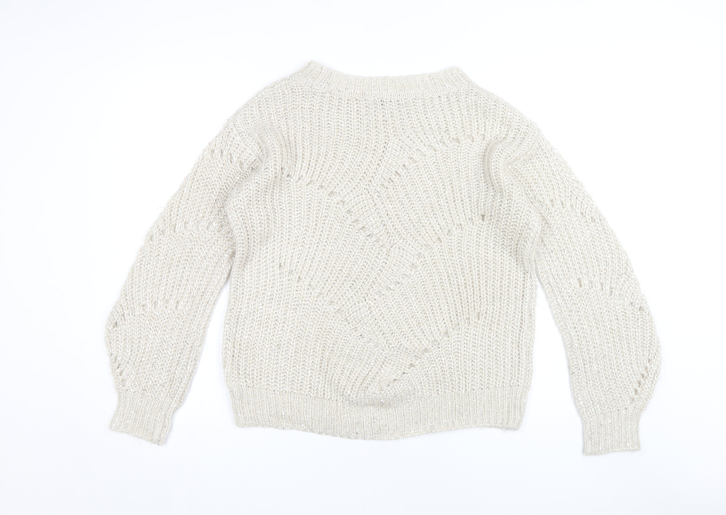 Next Women's Beige Knit Pullover Jumper Size 12