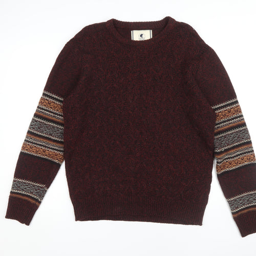 Soulcal & Co Men's Multicoloured XL Cable-Knit Jumper