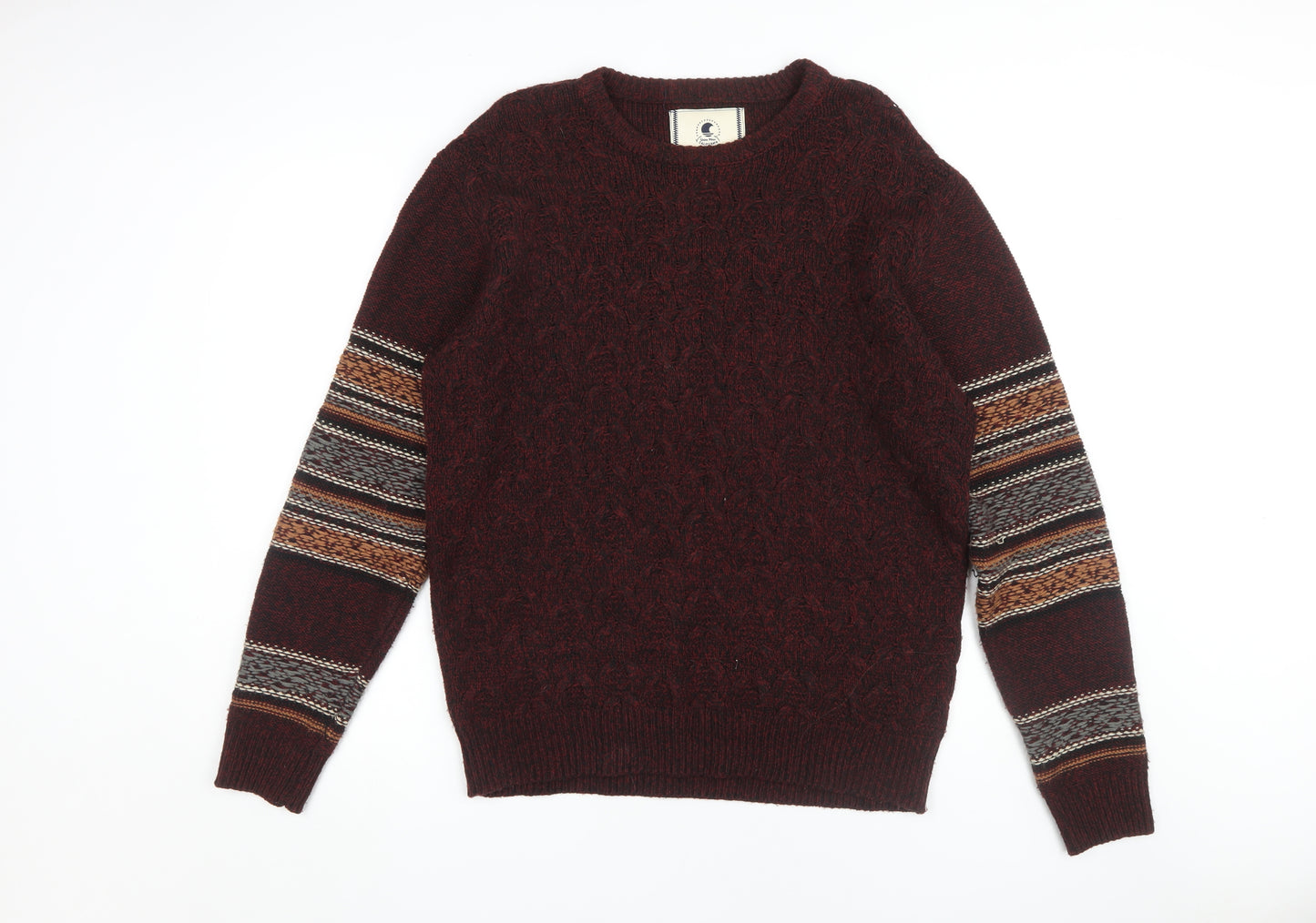 Soulcal & Co Men's Multicoloured XL Cable-Knit Jumper