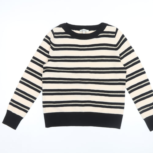 Somerset by Alice Temperley Women’s Black Striped Pullover Jumper Size 14