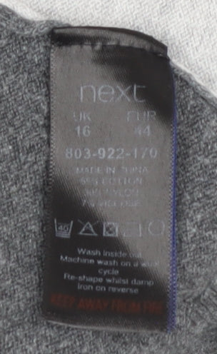 Next Women's Grey Colourblock Shift Dress Size 16