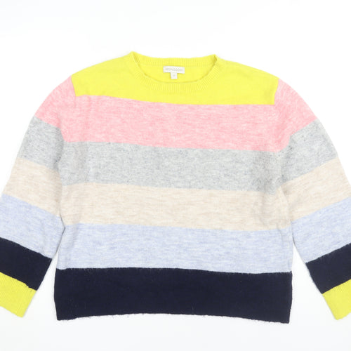 Monsoon Women's Multicoloured Striped Jumper Medium