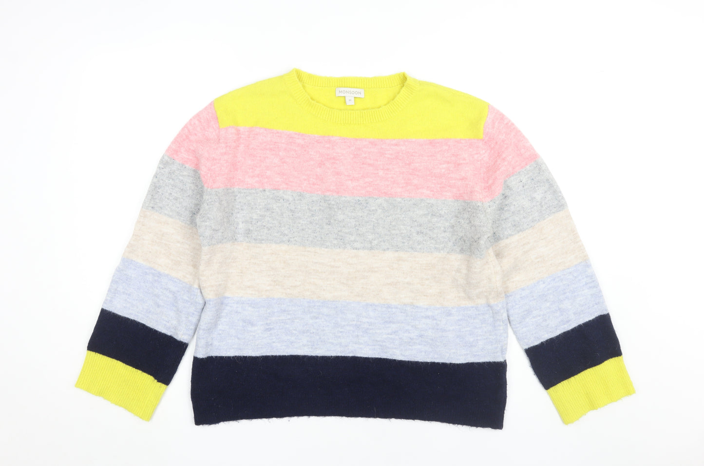 Monsoon Women's Multicoloured Striped Jumper Medium