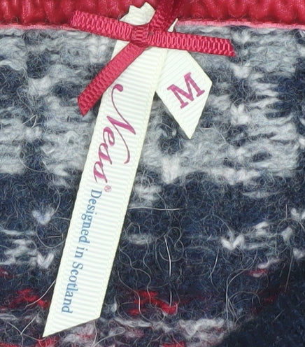 Ness Women's Blue Fair Isle Pullover Christmas Jumper M