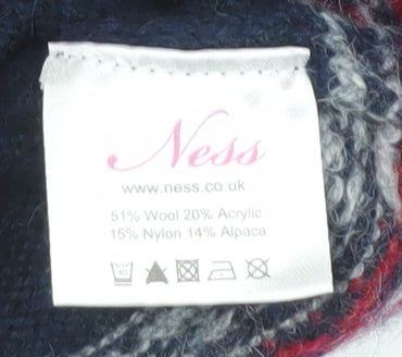 Ness Women's Blue Fair Isle Pullover Christmas Jumper M