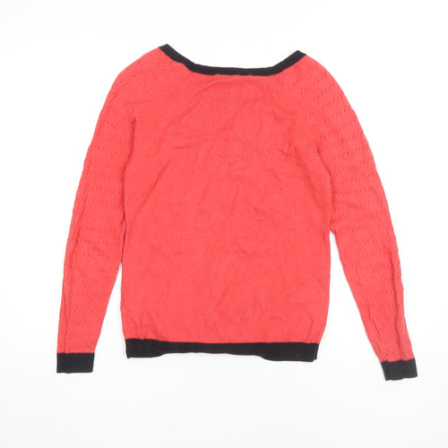 Oasis Women's Red Pullover Jumper, XS, Cotton Blend