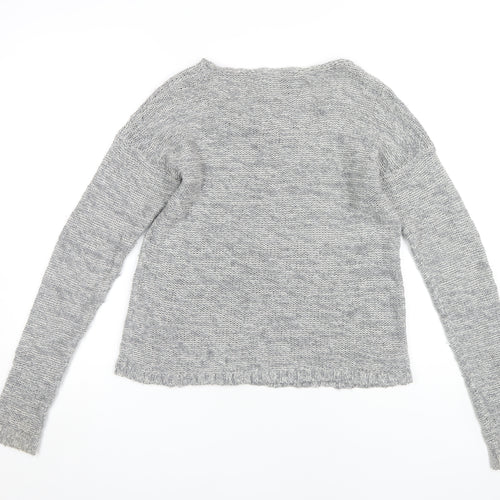 Superdry Women's Grey Floral Pullover Jumper M