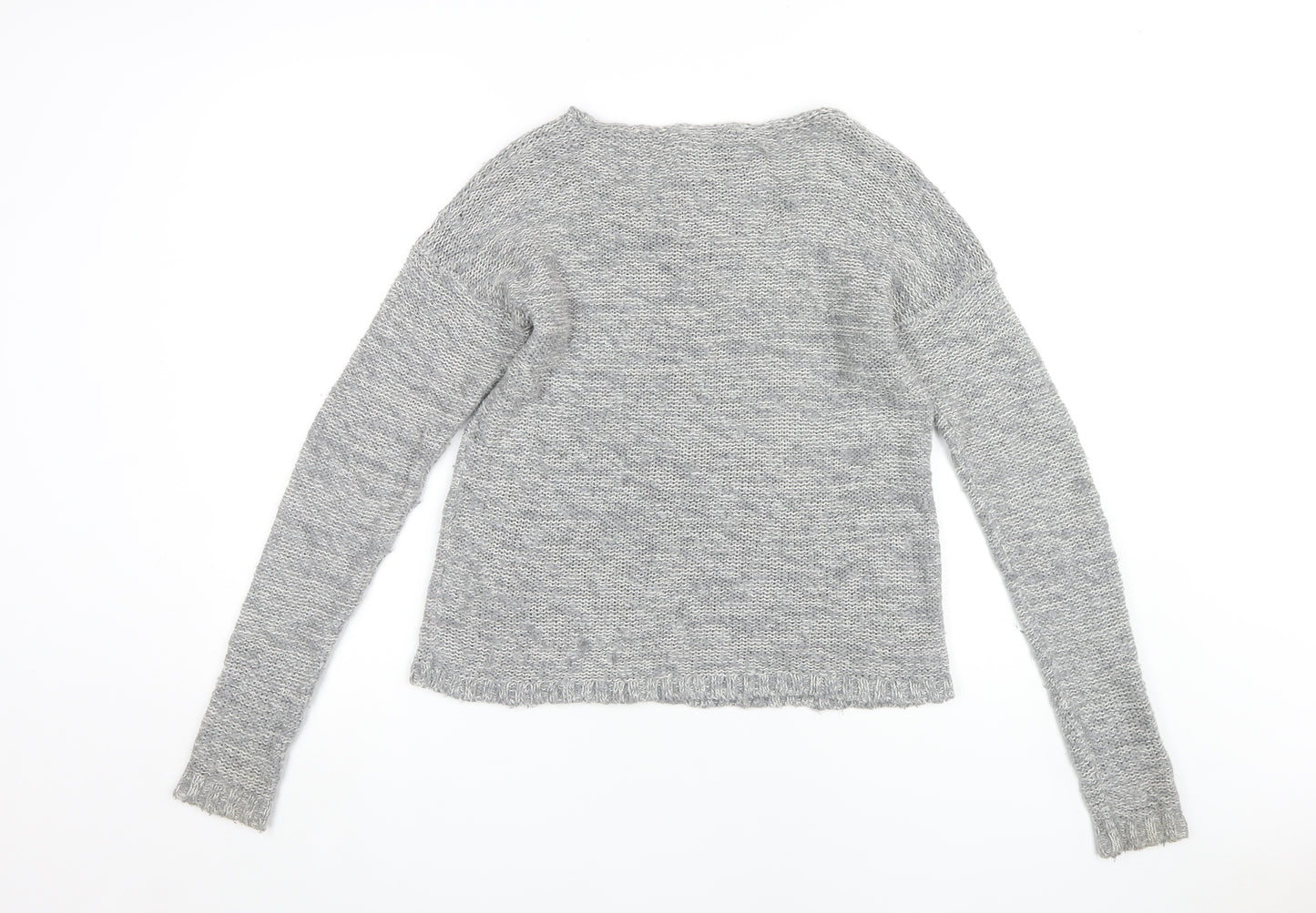 Superdry Women's Grey Floral Pullover Jumper M