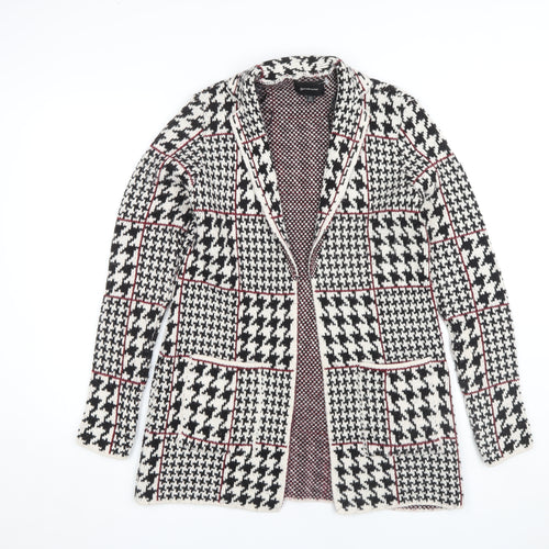 Stradivarius Women's Black Check Coatigan S