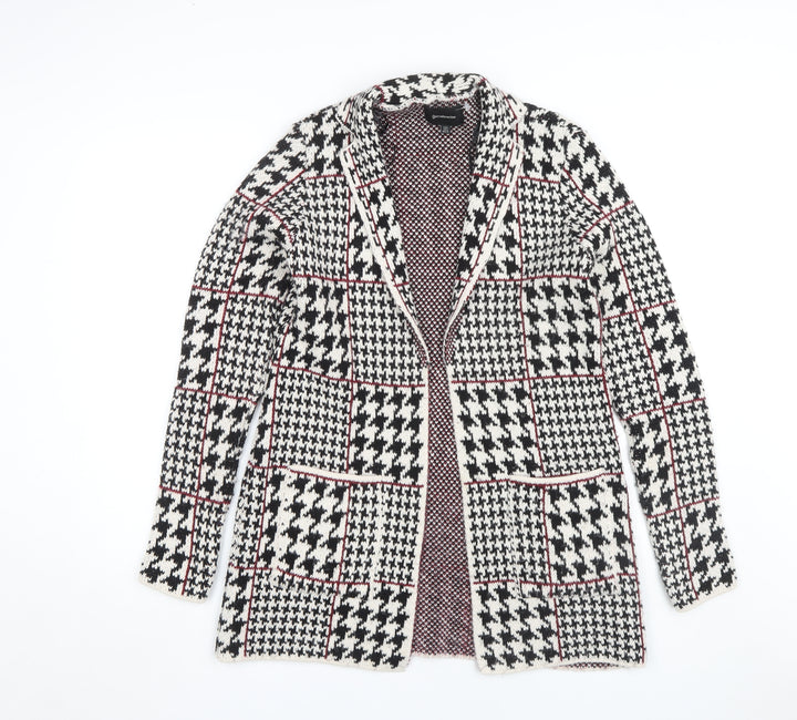 Stradivarius Women's Black Check Coatigan S