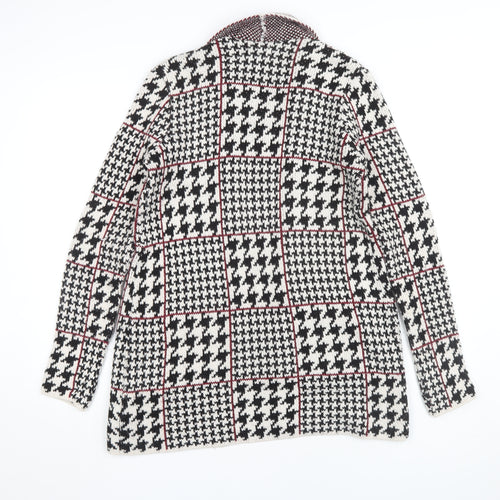 Stradivarius Women's Black Check Coatigan S