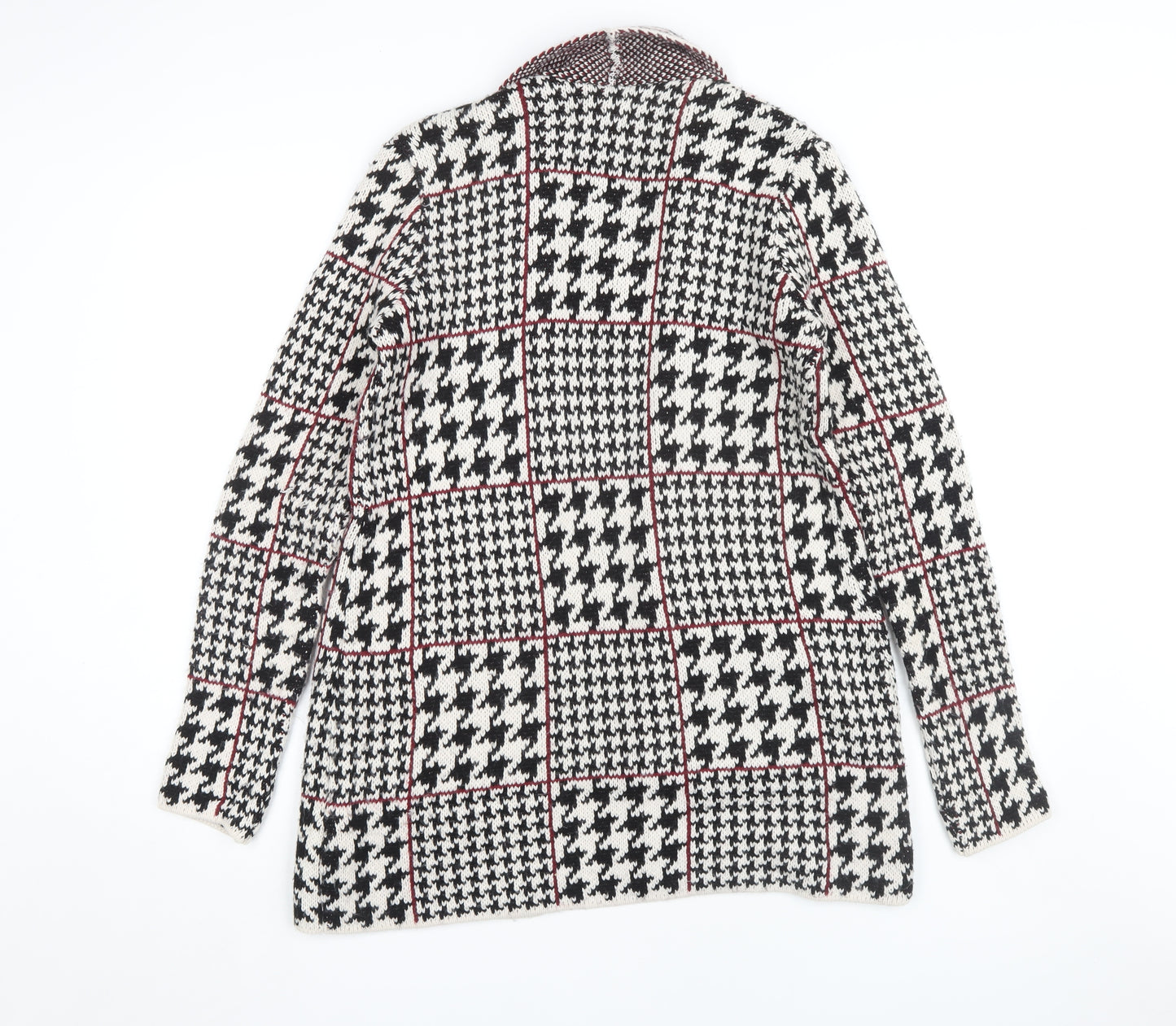 Stradivarius Women's Black Check Coatigan S