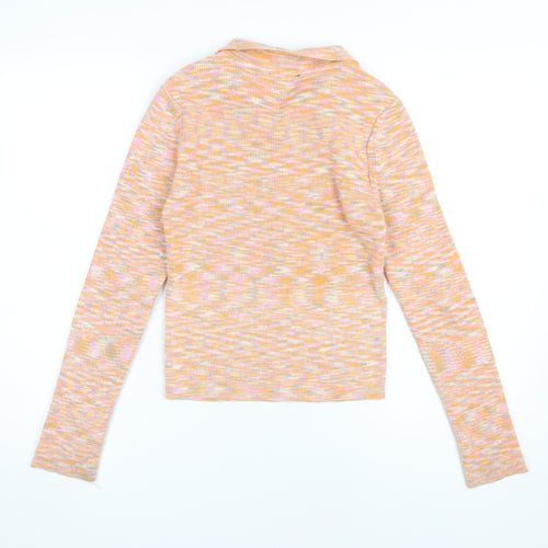 Asos Women's Multicoloured Button-Up Cropped Top
