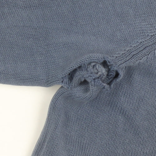 Timberland Men's Blue Pullover Jumper, Size L, Cotton