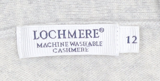 Lochmere Women’s Grey Cashmere Cardigan - Size 12