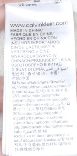 Calvin Klein Women's Ivory Pullover Jumper M Crew Neck